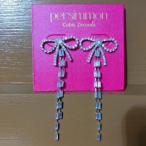 Persimmon Bow Earrings